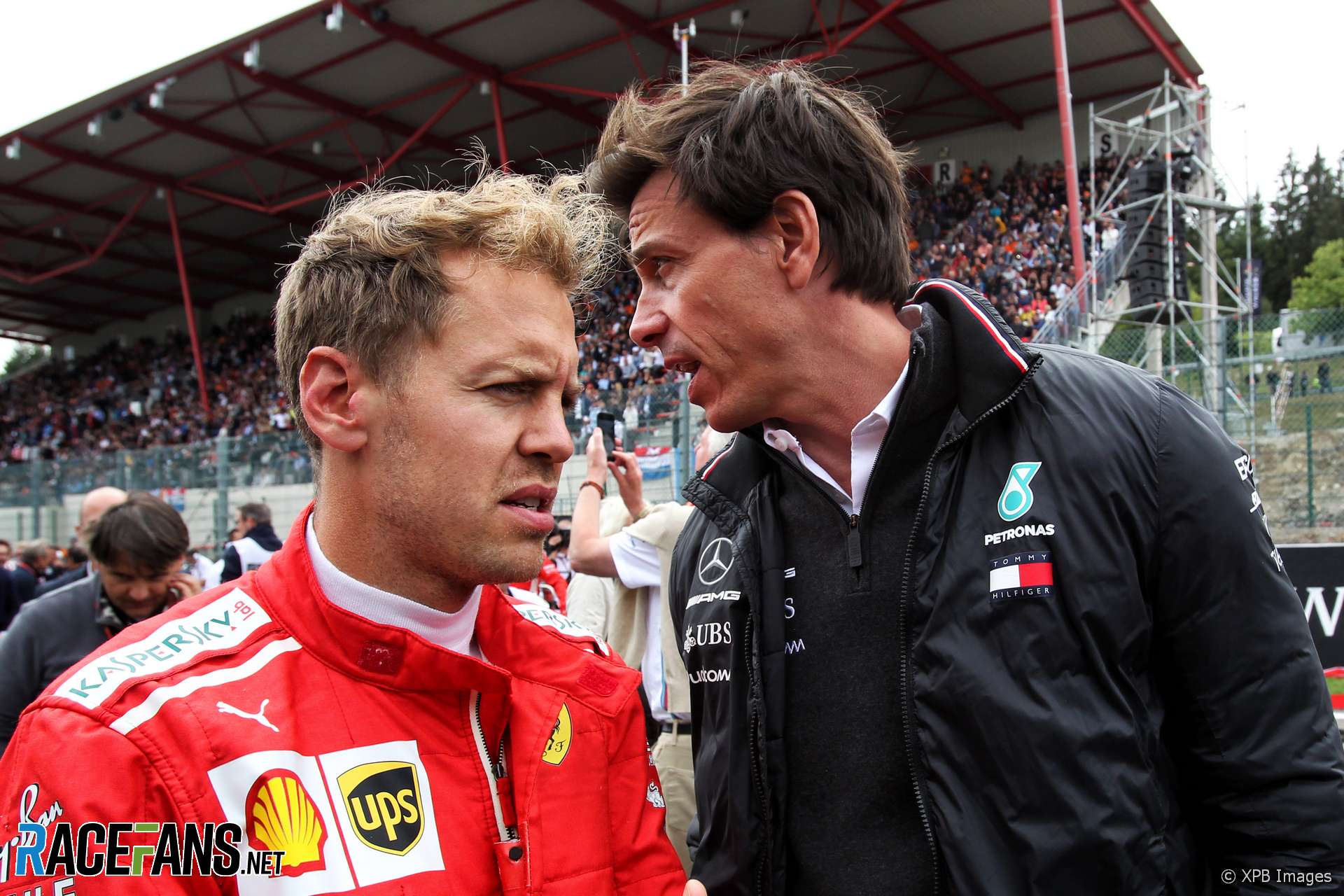 Sebastian Vettel, Toto Wolff, Spa-Francorchamps, 2018
