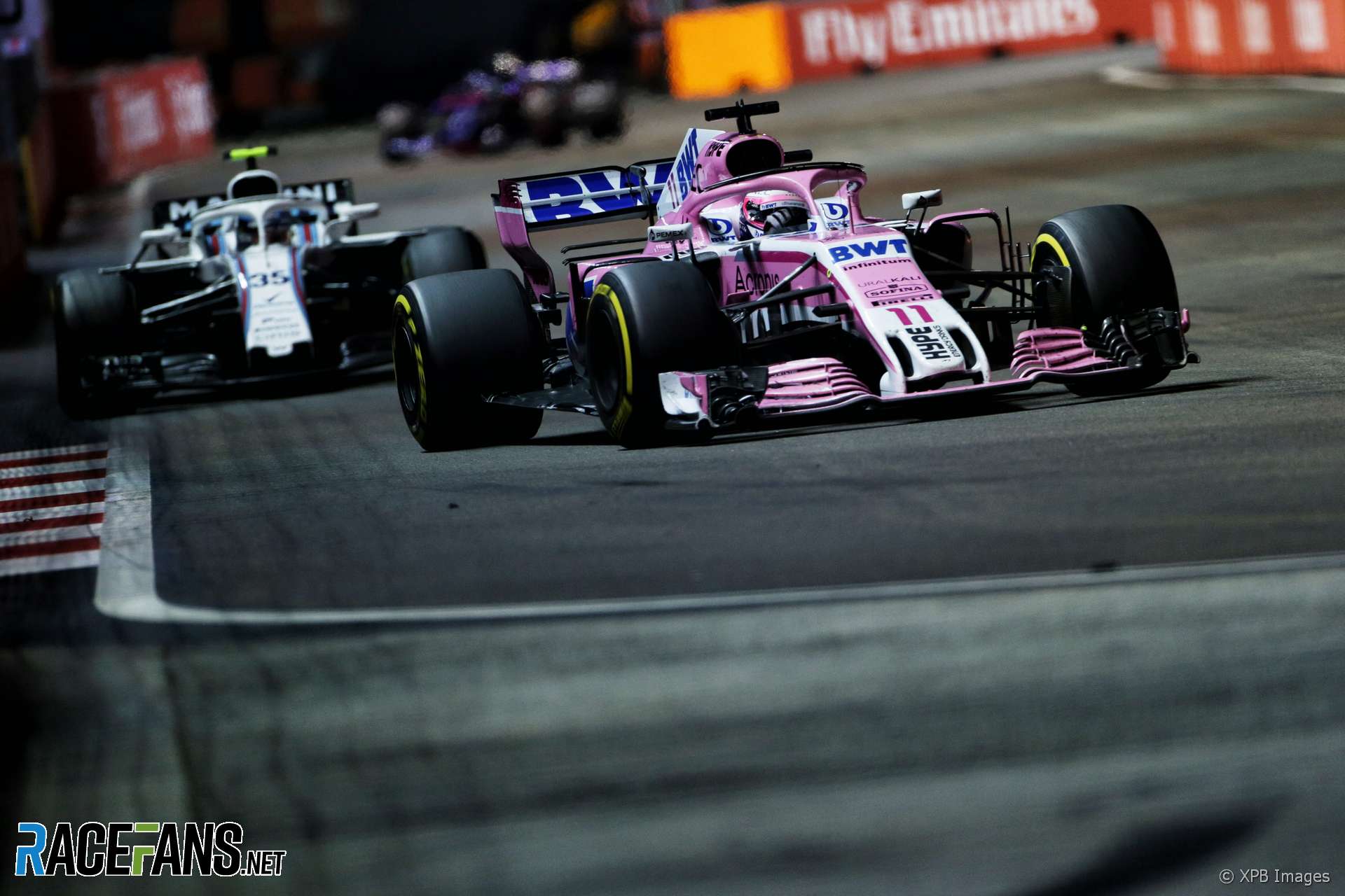 Sergio Perez, Force India, Singapore, 2018