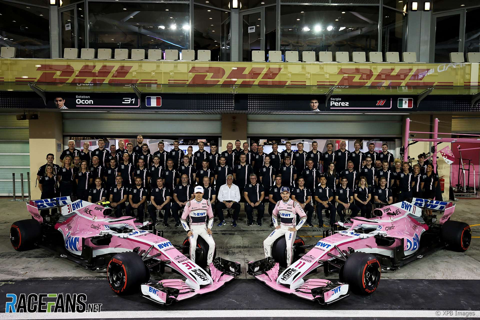 Force India team photograph, 2018