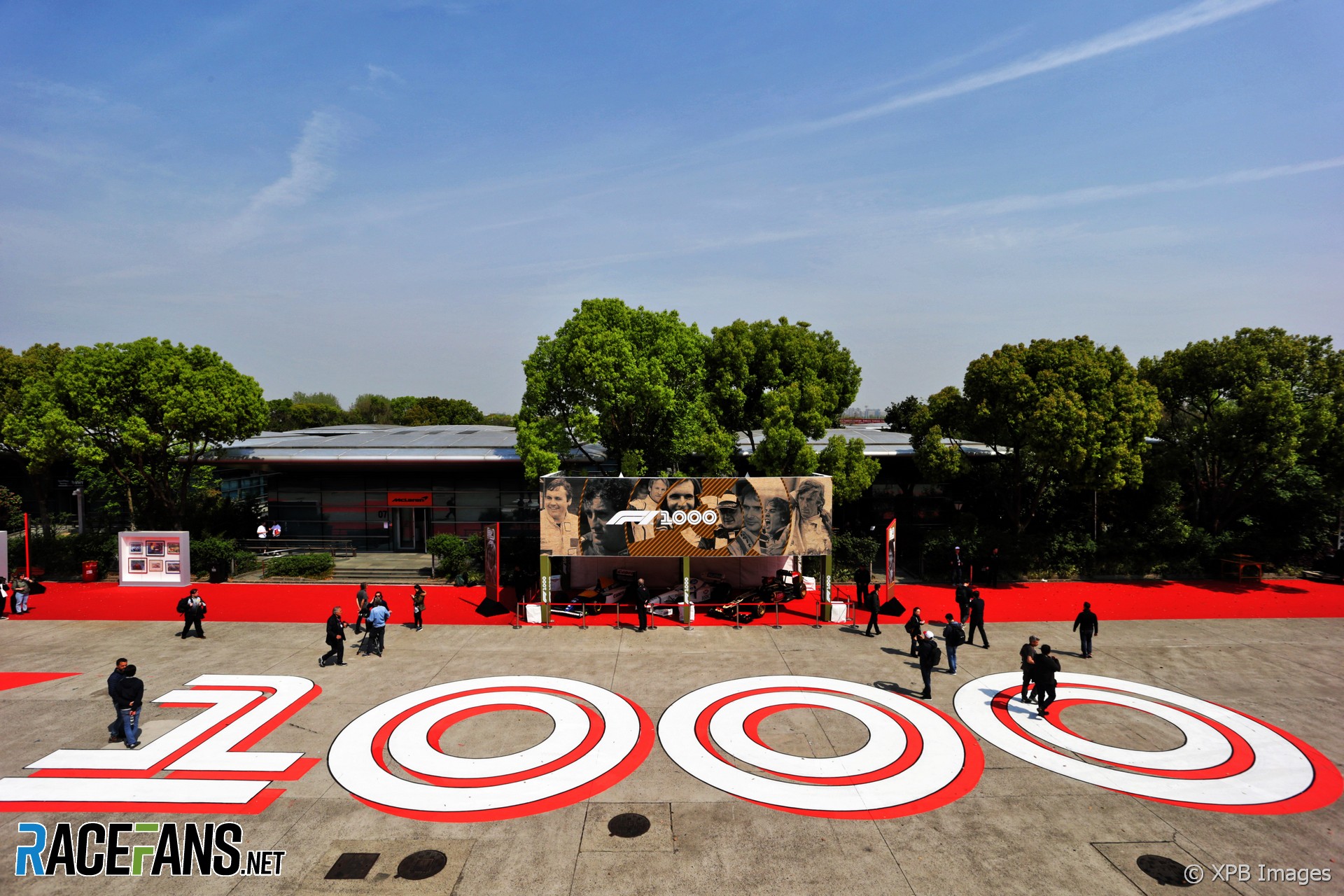 1,000th race signage, Shanghai International Circuit, 2019