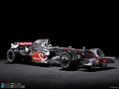 Lewis Hamilton's first world championship-winning Formula 1 car, the 2008 McLaren-Mercedes MP4-23