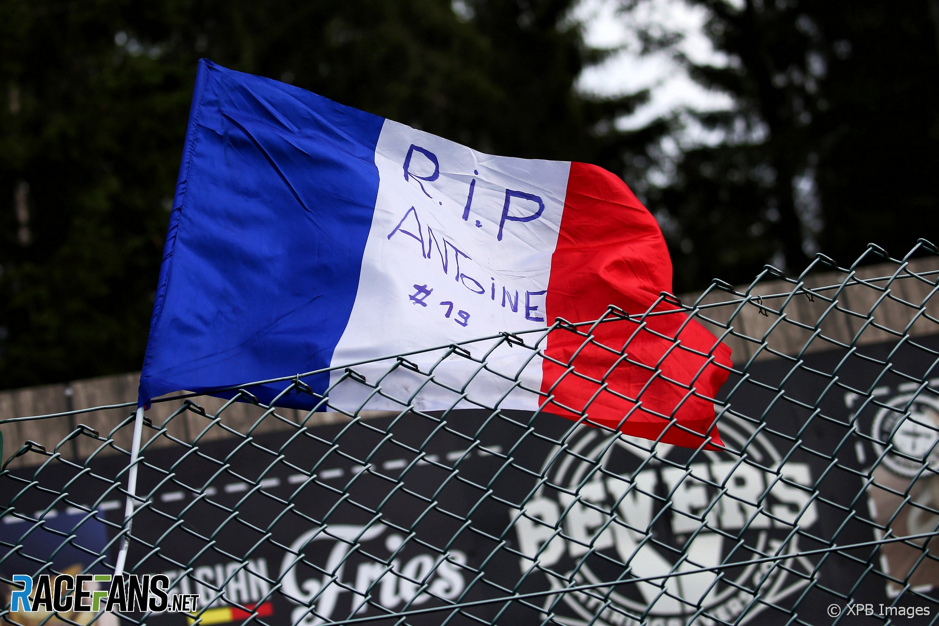 Fan's tribute to Anthoine Hubert, Spa-Francorchamps, 2019