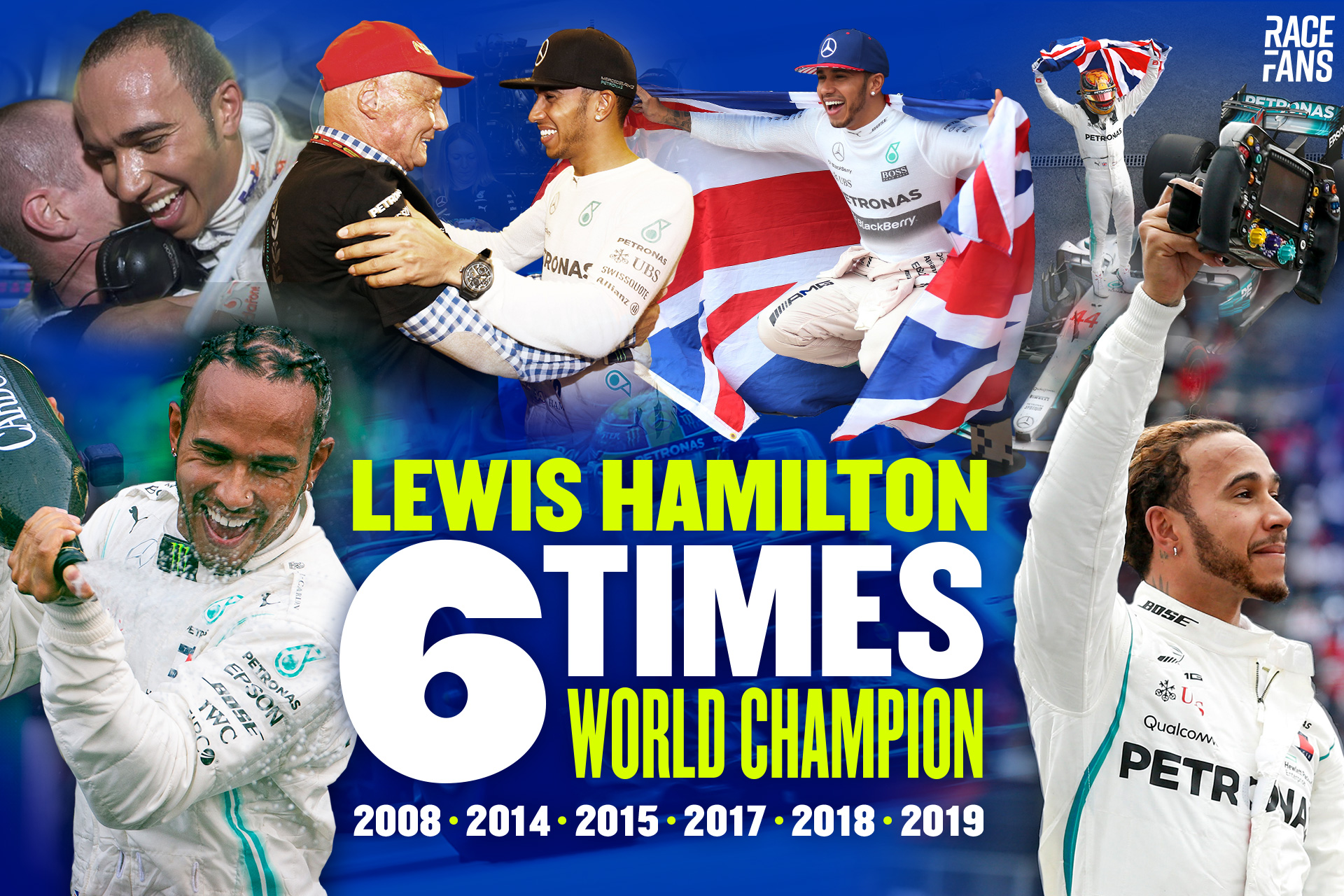 Lewis Hamilton six times world champion