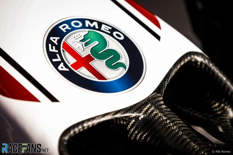 Alfa Romeo logo, Circuit de Catalunya, 2020