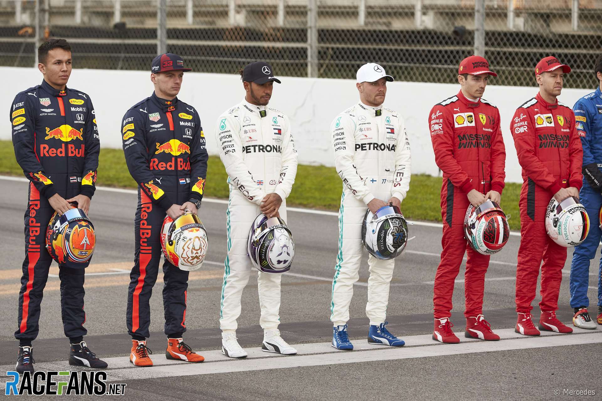 Drivers, Mercedes, Circuit de Catalunya, 2020