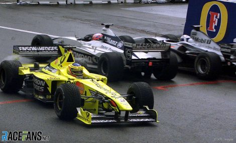 Jarno Trulli, Jenson Button, David Coulthard, Spa-Francorchamps, 2000
