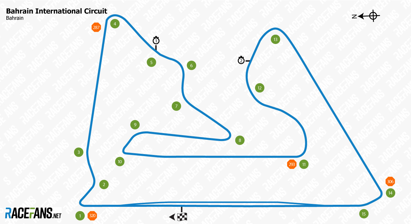 Bahrain International Circuit track map