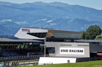 End racism sign, Red Bull Ring, 2020