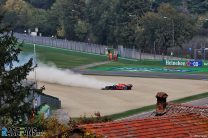 Red Bull suspect debris caused tyre failure which ended Verstappen’s race