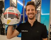 Grosjean unable to wear his children’s helmet design as he misses final race