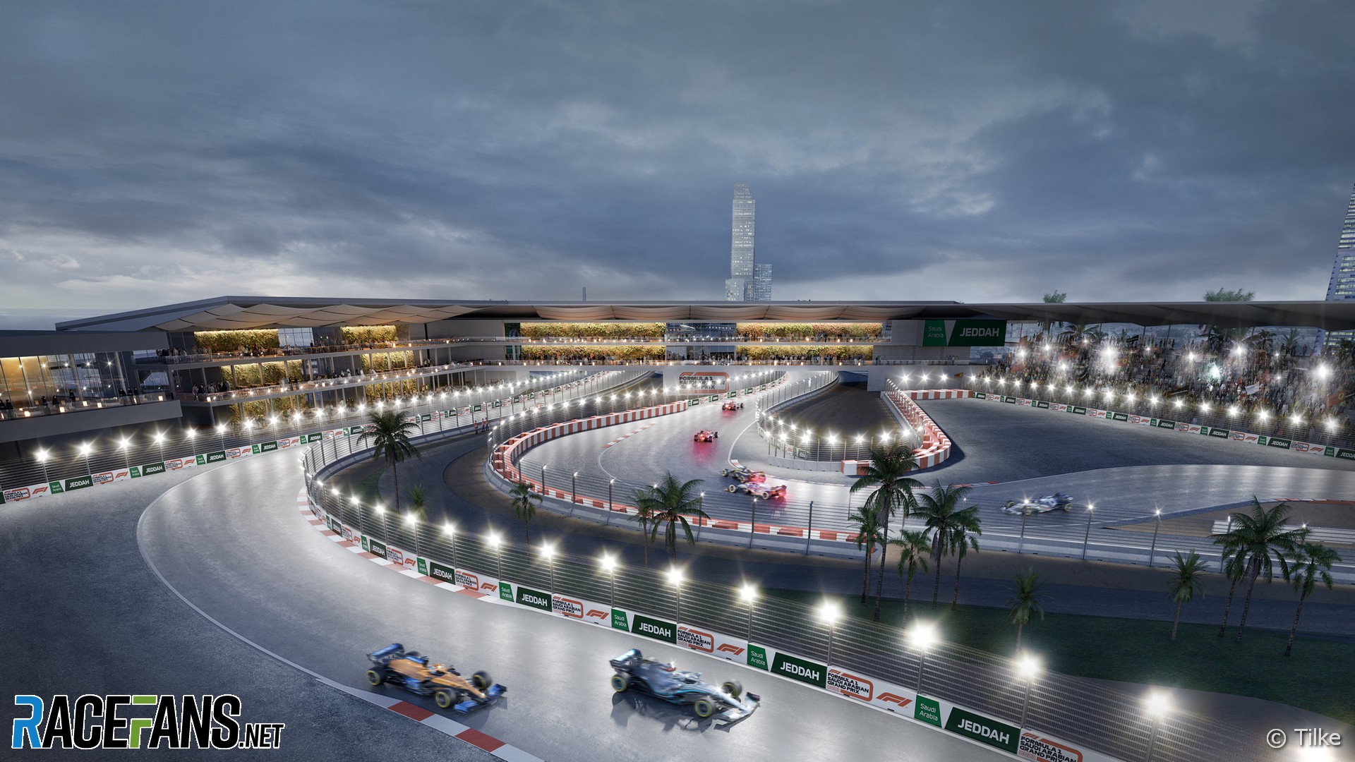 Jeddah Street Circuit rendering, 2021