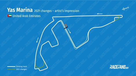 Artist's impression: Changes to Yas Marina circuit for 2021