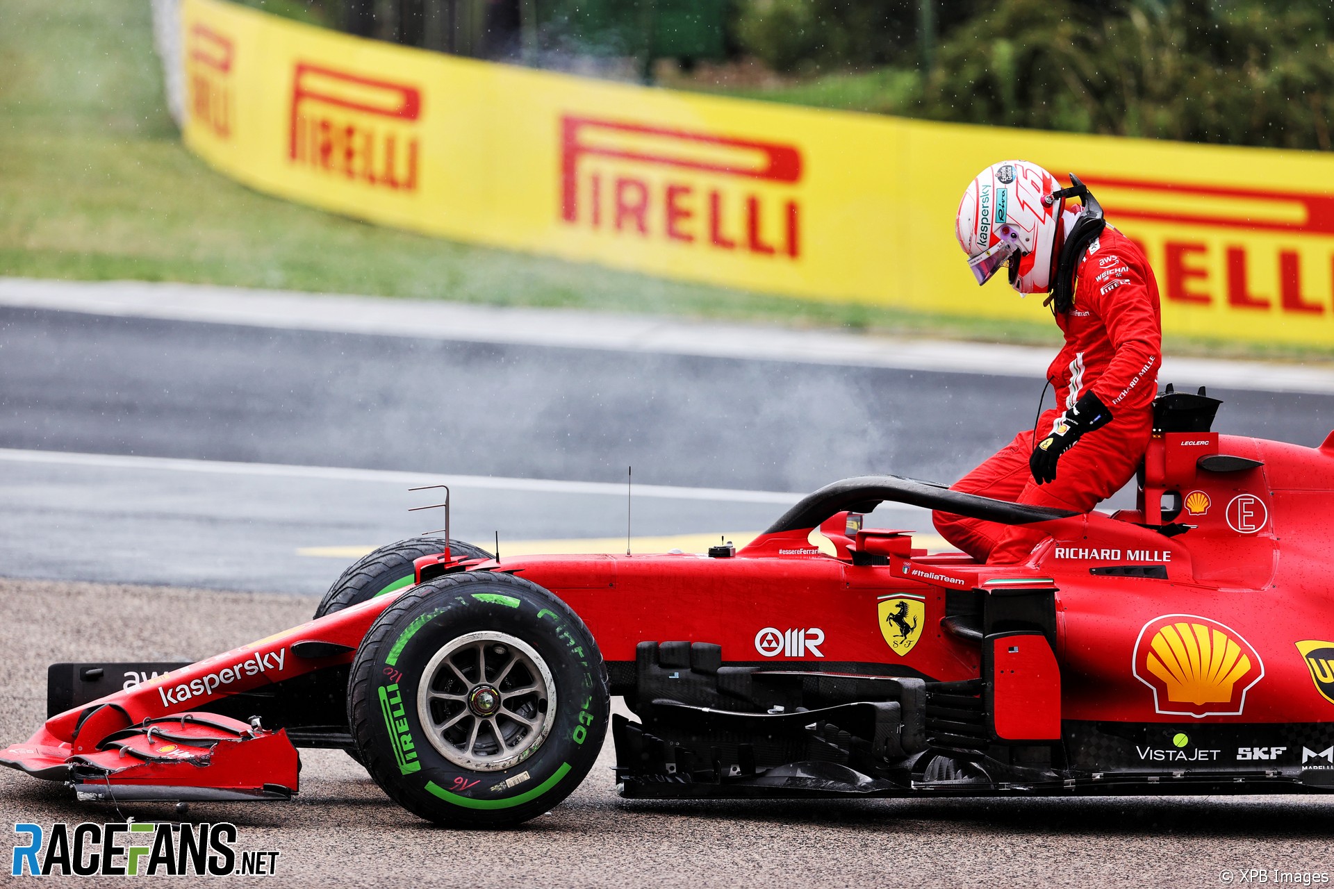 Charles Leclerc, Ferrari, Hungaroring, 2021