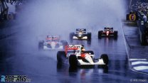 The 1991 season finale which lasted 14 laps in torrential rain