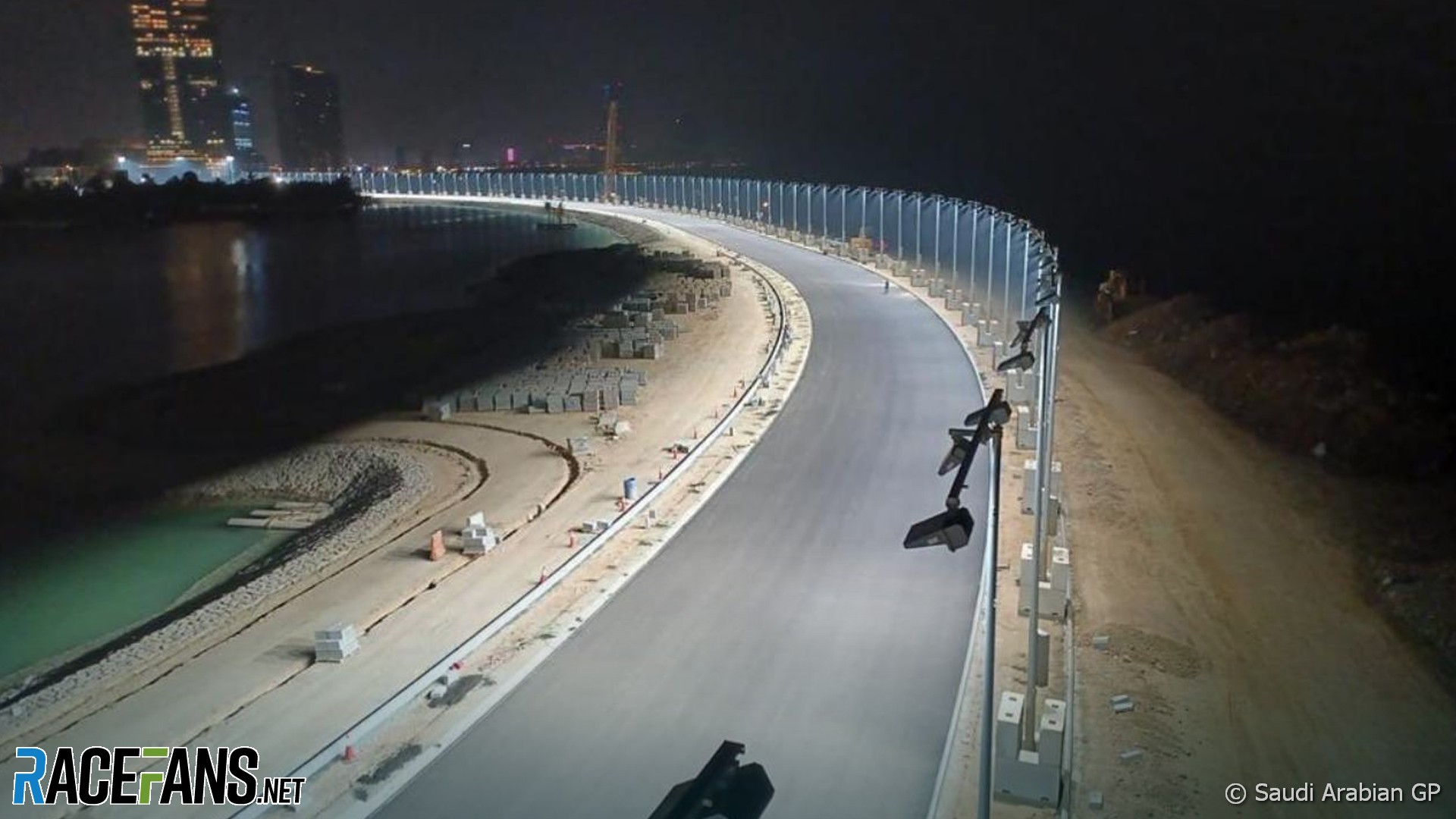 Jeddah Corniche Circuit construction work