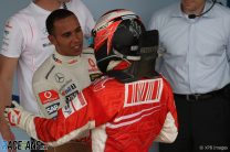 Lewis Hamilton, Kimi Raikkonen, Interlagos, 2007