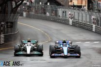 (L to R): Lewis Hamilton, Mercedes; Esteban Ocon, Alpine, Monaco, 2022