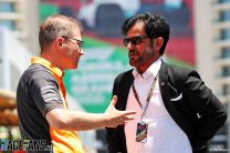 (L to R): Andreas Seidl, McLaren Team Principal; Mohammed Bin Sulayem, FIA President, Baku Street Circuit, 2022