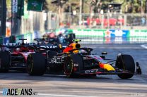 Perez passes Leclerc for sprint race win, Verstappen third in damaged car